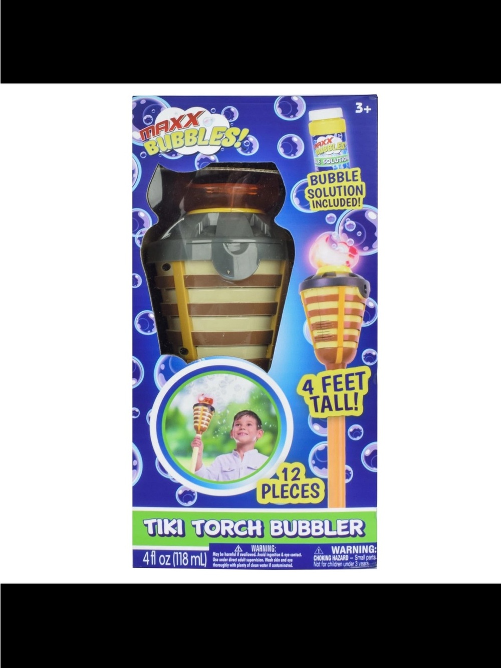 Tiki Torch Bubbler Toy — Brown and Yellow
